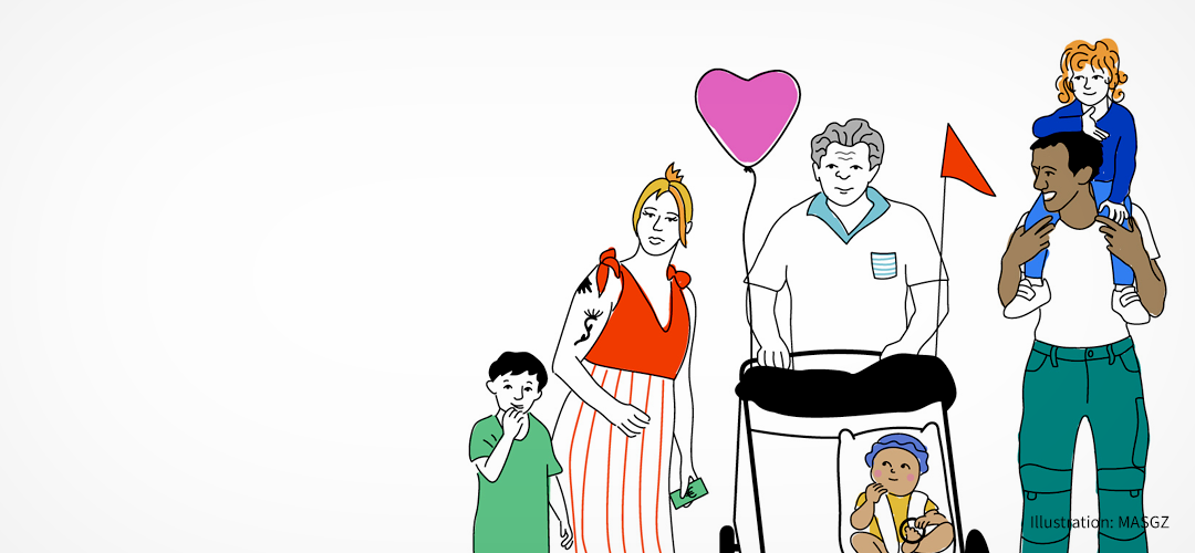 Illustration einer Familie